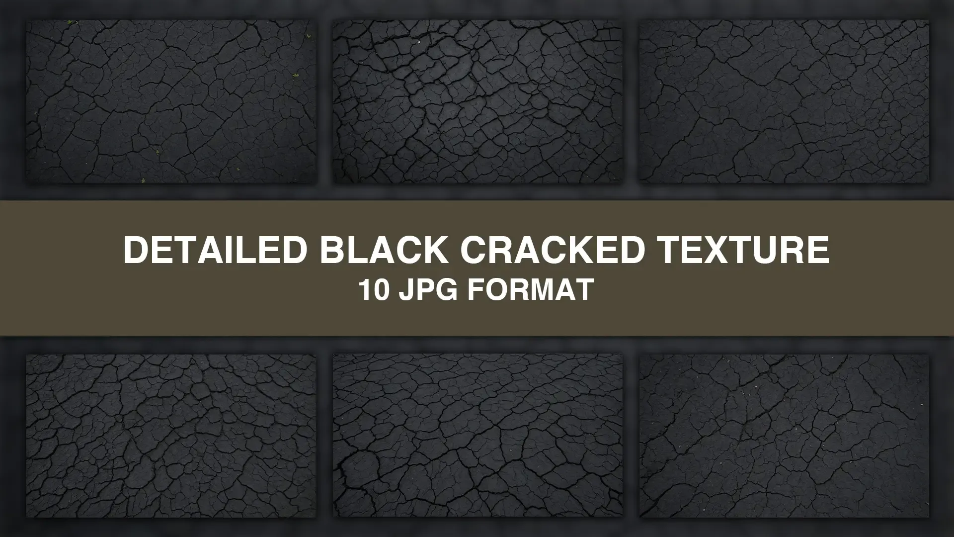 Detailed Black Cracked Texture Background Pack of 10 Images